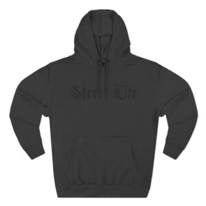 Street Life Fleece Hoodie — Gothic Logo Pullover