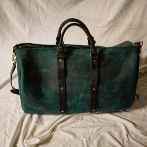 1/1 Ocean Blue Leather Duffle